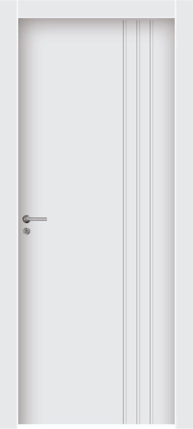 דלת פולימר דגם אדווה – לבן